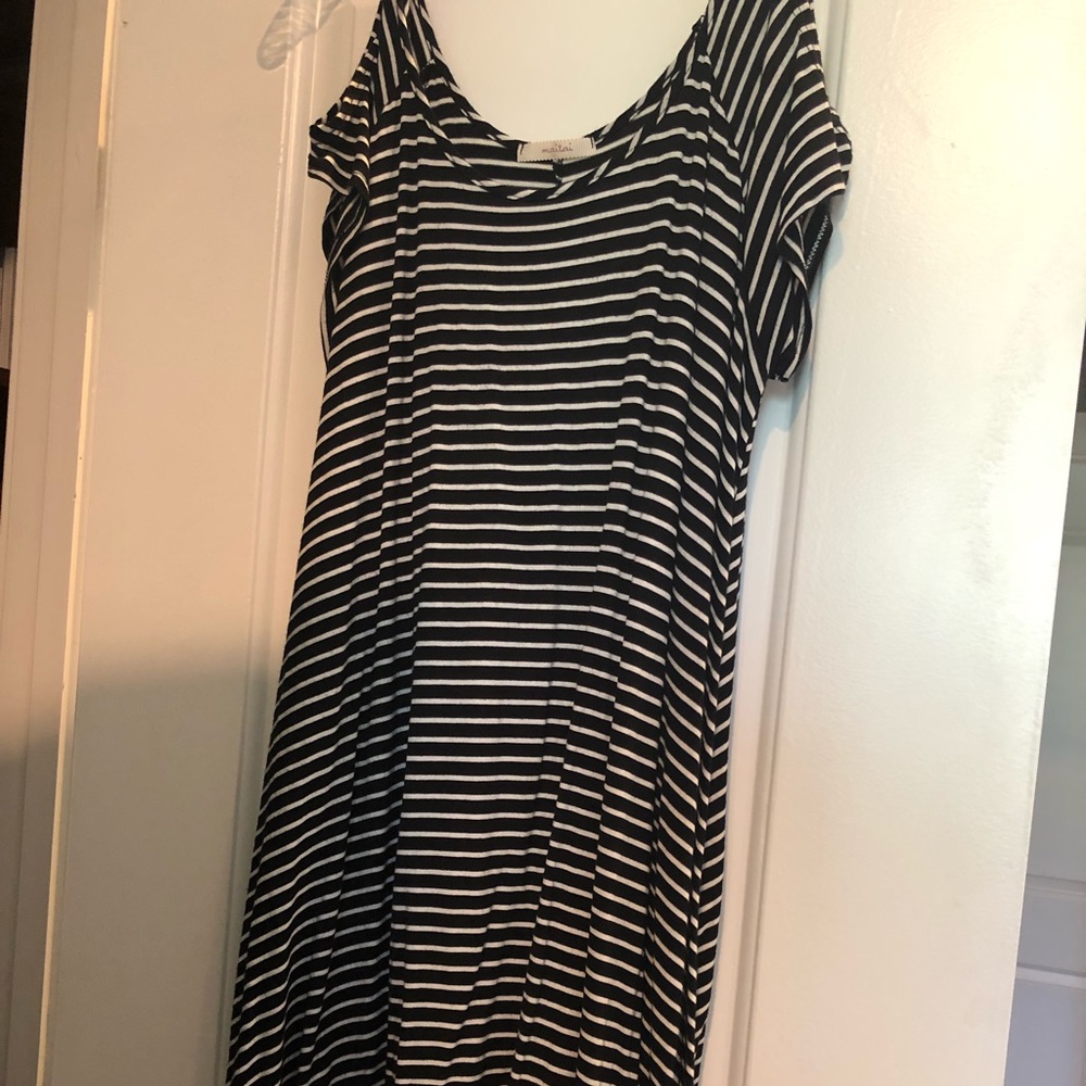Black and white stripe T-shirt dress!